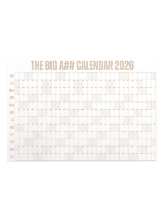 Other - The Big A## Calendar 2026 - Cream Wall Planner XXL Full Size - Ship Alone
